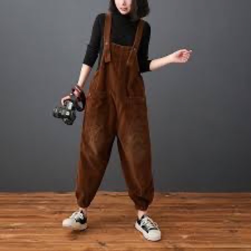 Free People Womens We The Free Ziggy Cord Overalls Size L - Picture 4 of 12